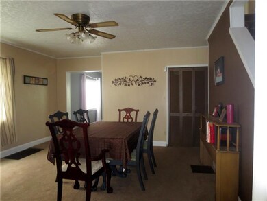 The dining room has plenty of room for your formal
