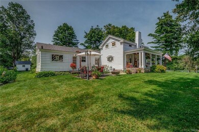 Side view of the house with patio area