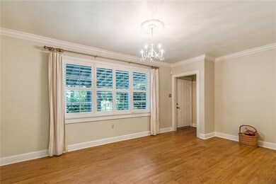 Living room with plantation shutters