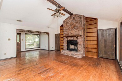 Stone Fireplace in Living Area
