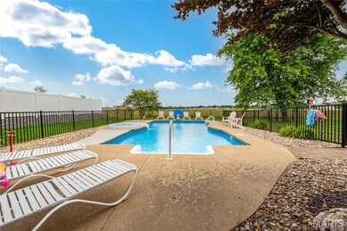 Sport Style saltwater pool with waterfall.