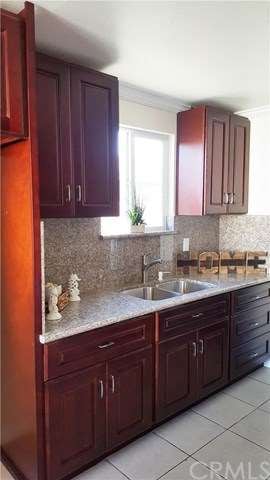Remodeled kitchen with new cabinets.