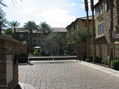 Gated entrance to complex