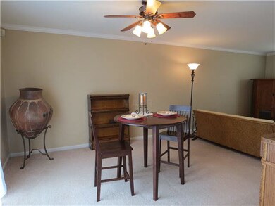 Spacious Dining Room with Double Doors to private 