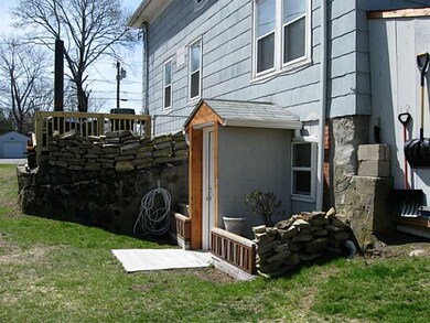 Exterior Front. Side view.