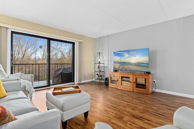Living room leads to huge balcony