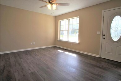 Living room with new flooring