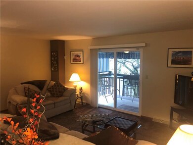 View of the living room from the top of the stairs