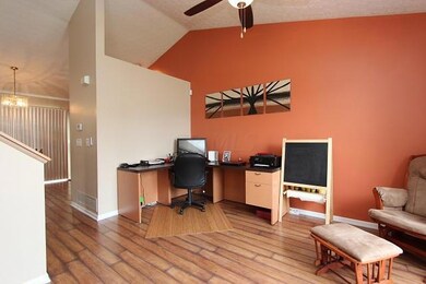 A view of the vaulted Living Room