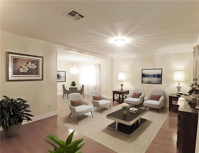 virtually staged - living room