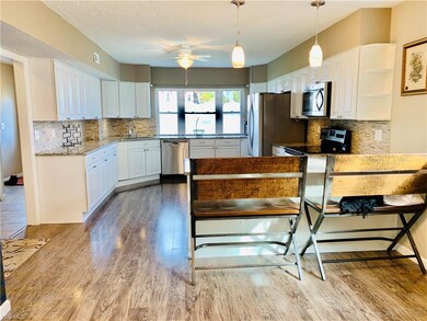 Light and bright with lots of cabinets