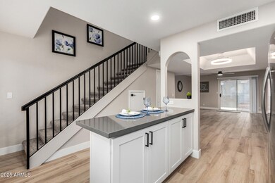 Kitchen & Living Room Views