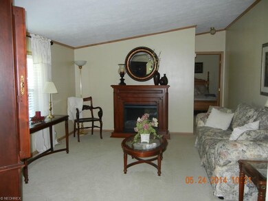 Living Room with electric fireplace