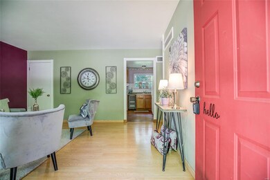Step into the living room with updated laminate fl