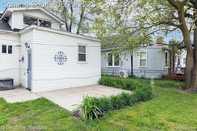 Rear patio and service entry