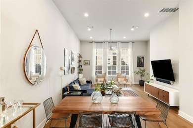 Dining area featuring recessed lighting, visible 