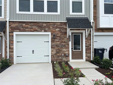 Exterior space with garage