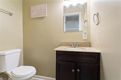 Updated Half bath in Family room