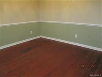 Wooden flooring in formal dining room
