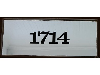 Stained glass with house number