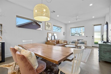 Dining space featuring recessed lighting, finishe