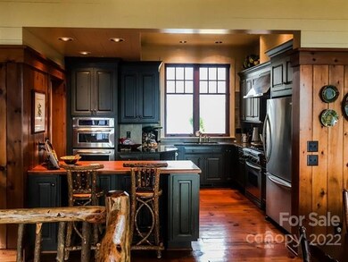 Efficient kitchen is adjacent to butler pantry (la