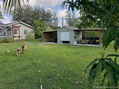 Backyard with shed, plenty of room for your dogs
