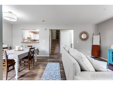 Open flow between living and dining