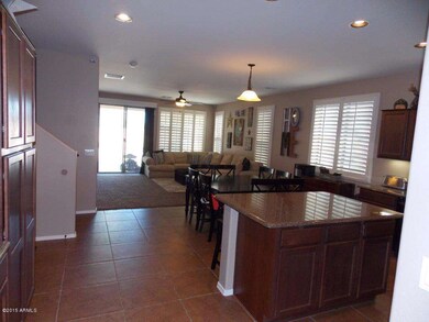 Kitchen and family room from entrance