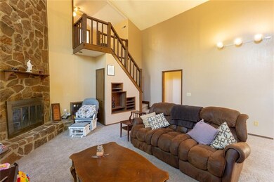 High ceilings in living area with beautiful native