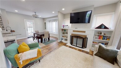 Living open with fireplace