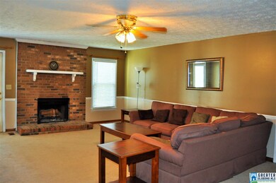 Living room with fireplace