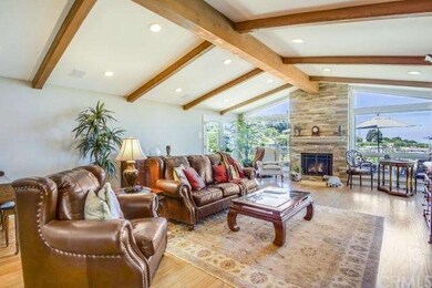 Another view of the family room with vaulted ceili