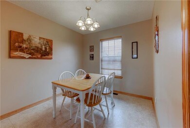 Dining room in the kitchen area.