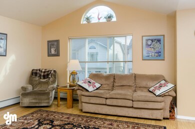 Living Room with Vaulted Ceilings