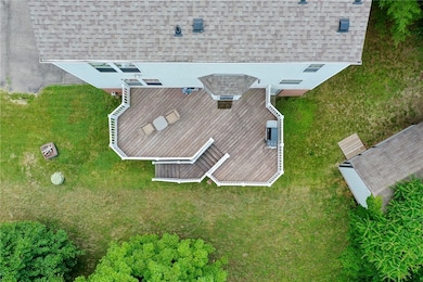 View of the back of the home, complete with sizabl