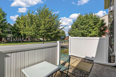 A view of the street from the patio.