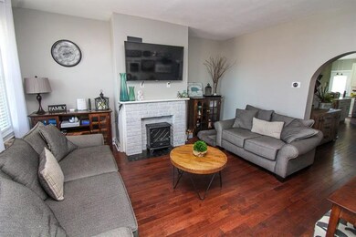 Light and Bright Living room with Decorative Firep