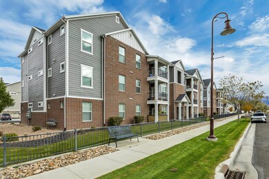 View of building exterior with a residential view