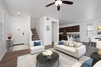 Virtually staged great room