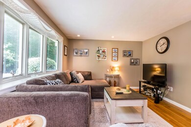 Living room with wood floor