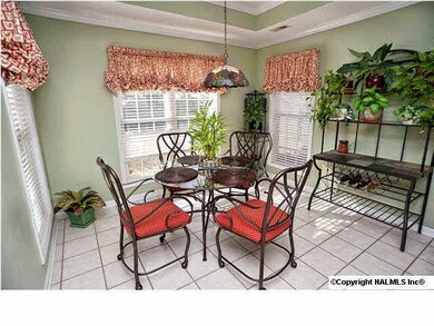 Breakfast area with trey ceilings