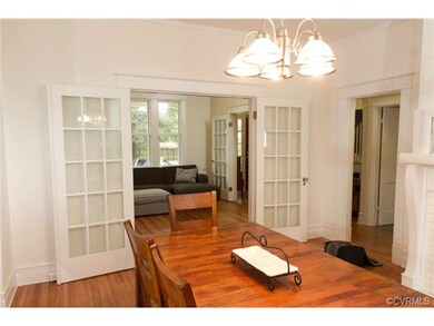 Here is a view of the French Doors leading from the Living Room to the Dining Room.