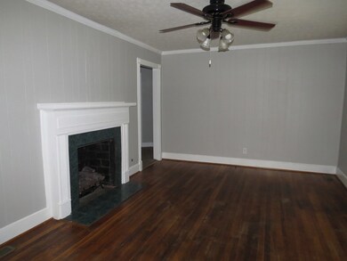 Living room with gas log fireplace