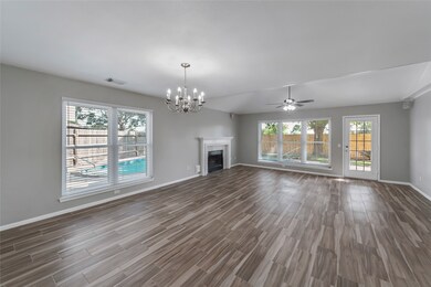 Very large and open living room and dining room co