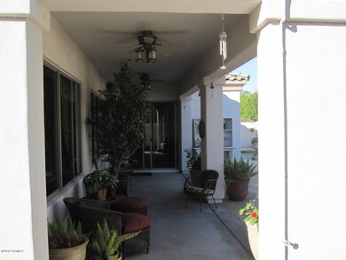 Covered back patio for entertaining