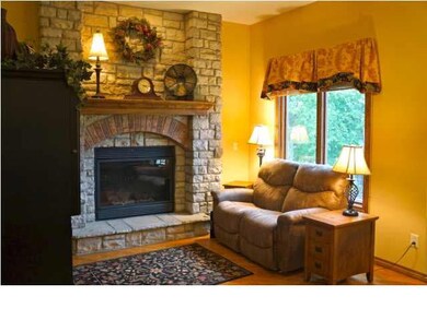Beautiful stone fireplace