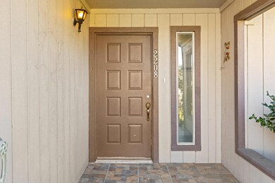 Front door with covered front porch