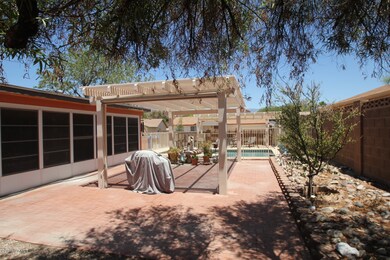 Backyard with ramada
