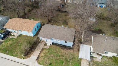 Seen from above, the home is situated on a large,